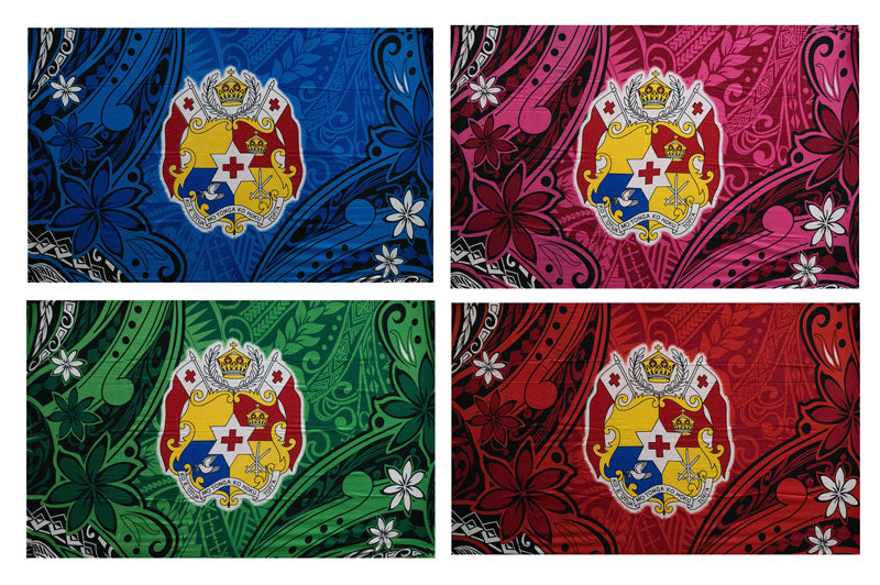 Kingdom of Tonga Seal Tiare Polyester Sarong | Islands Fabric