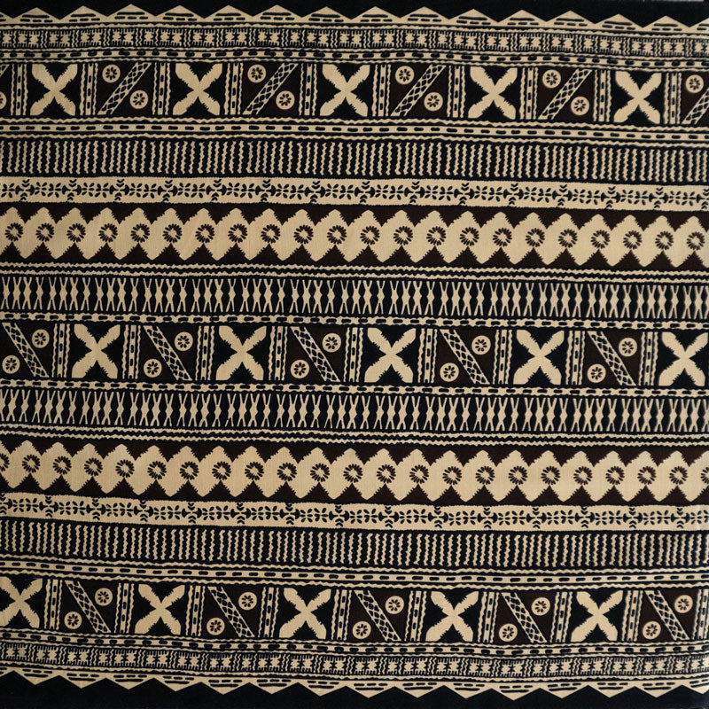Fijian Geometric Design Cotton Light Barkcloth Fabric | Islands Fabric