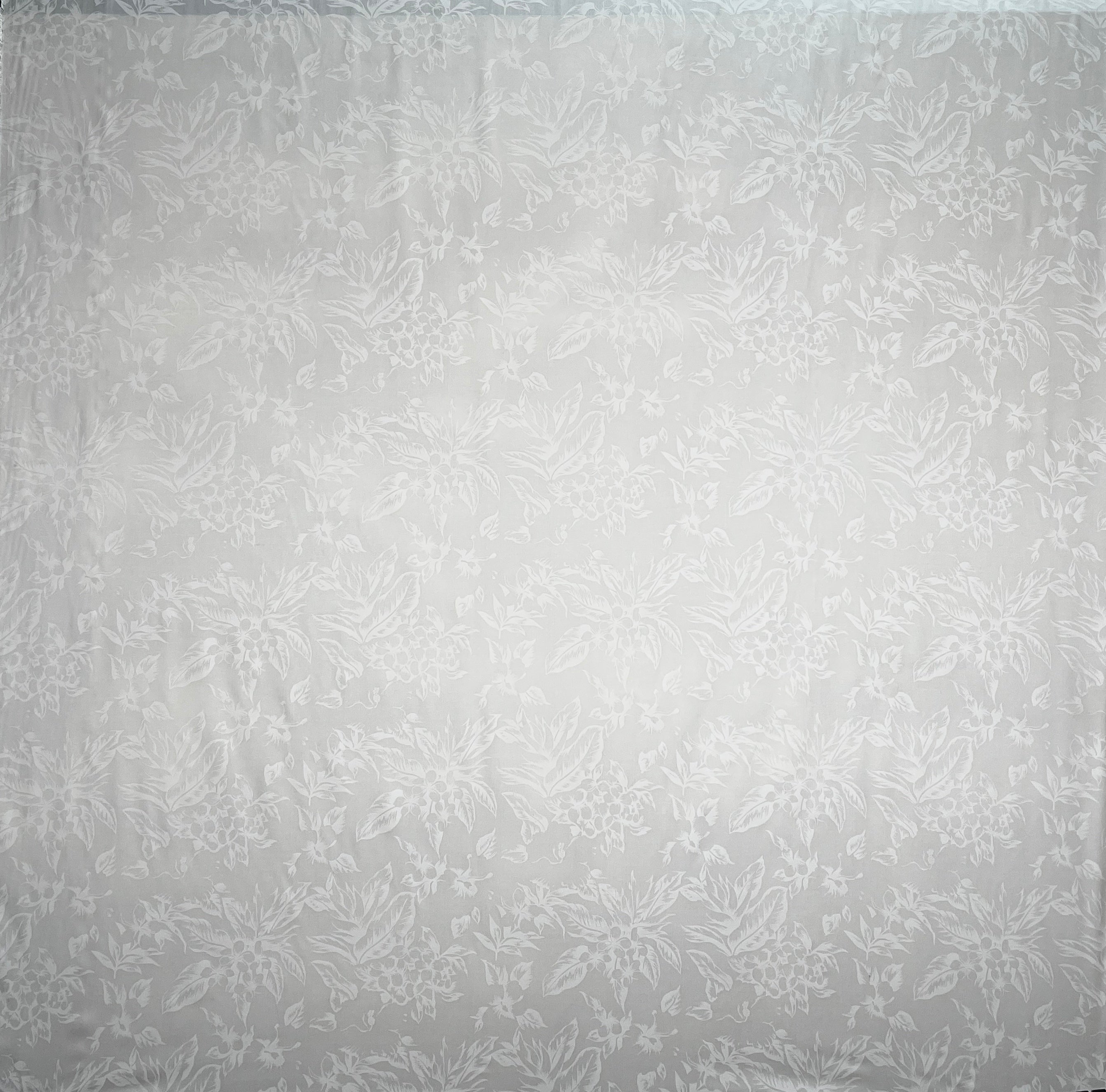 All Over Hibiscus Plumeria Tropical Leaves Rayon Poplin Fabric | Islands Fabric