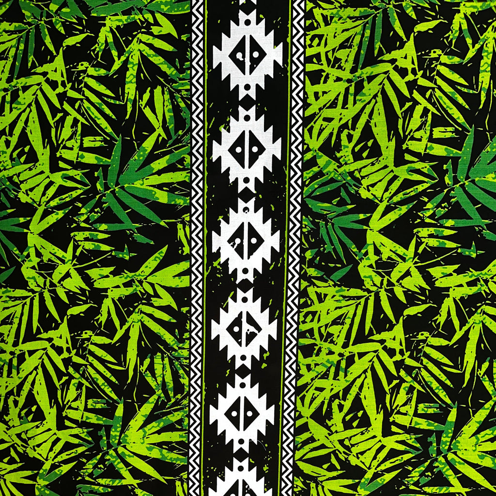 Areca Plam Tree Leaves Light Barkcloth Fabric | Islands Fabric