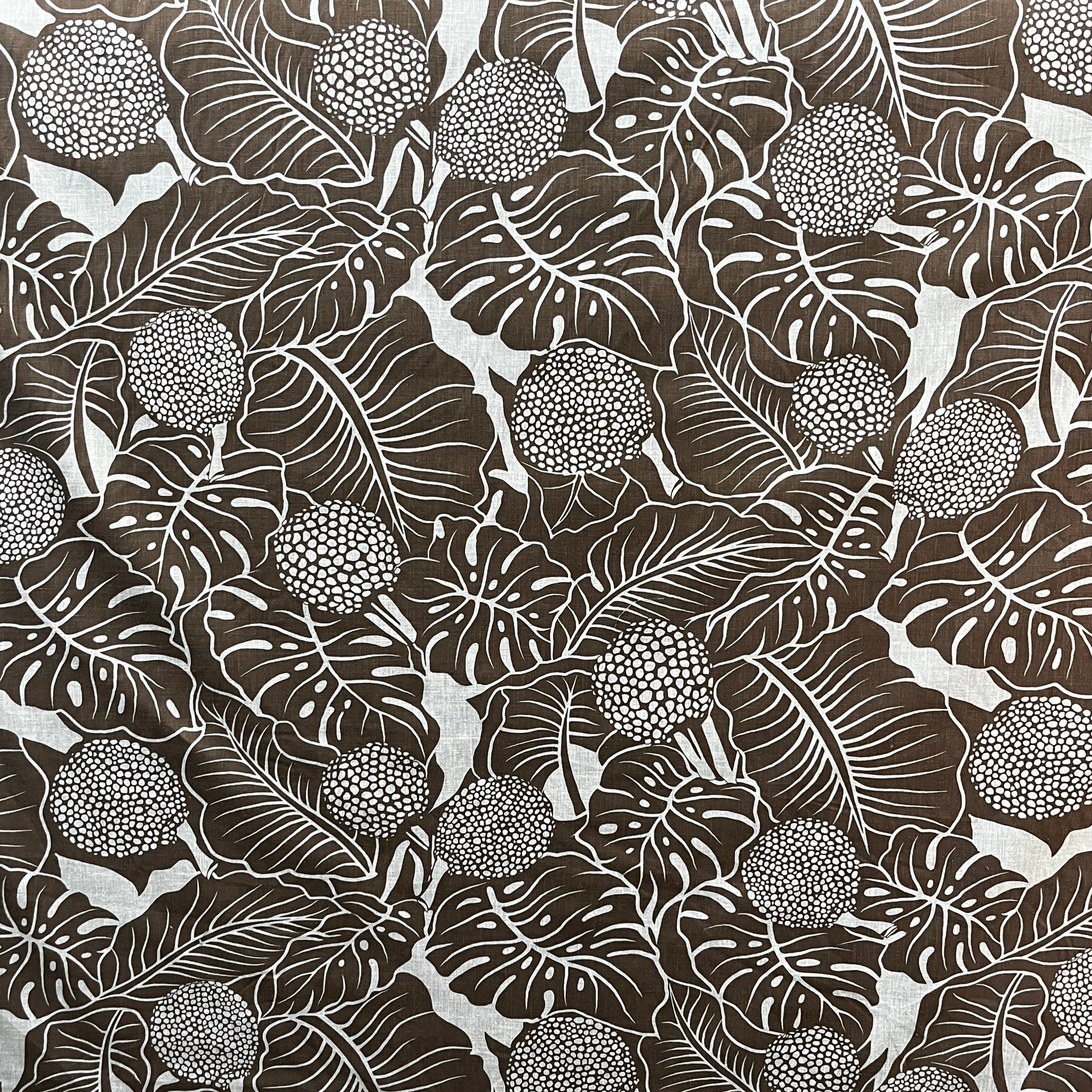 Durian Banana Monstera Leaves Fabric | Chambray (Denim Look)