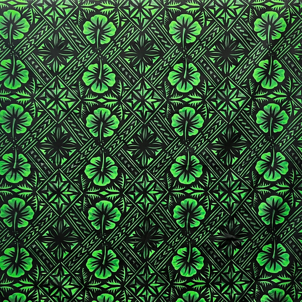 Traditional Tapa Hibiscus Cotton Fabric | Islands Fabric