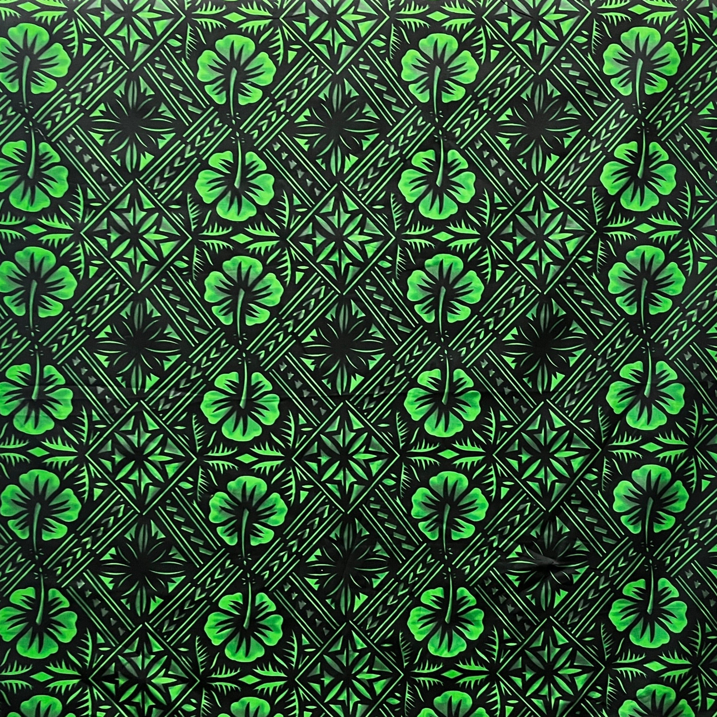 Traditional Tapa Hibiscus Cotton Fabric | Islands Fabric