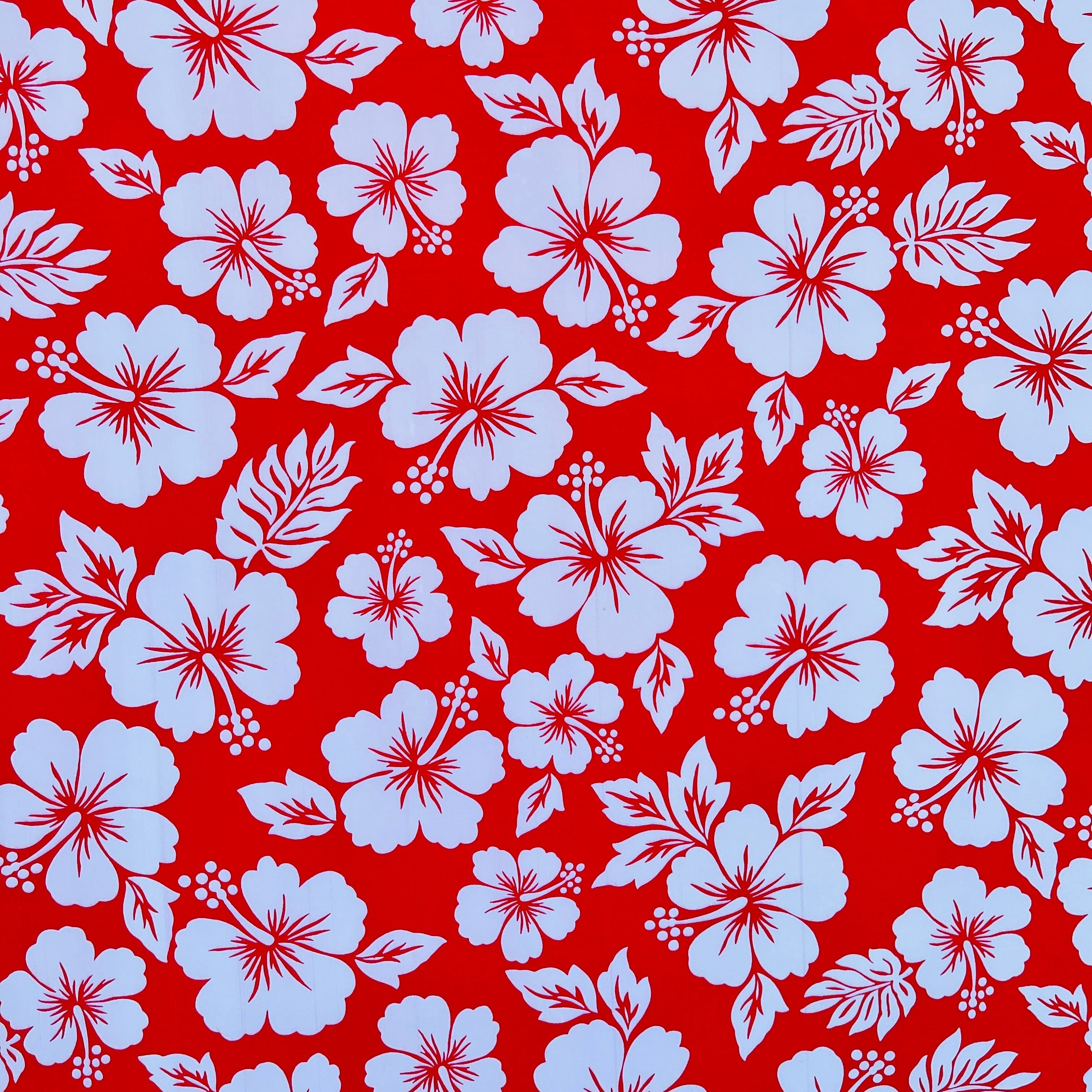 Hibiscus Flower Polyester Fabric | Islands Fabric