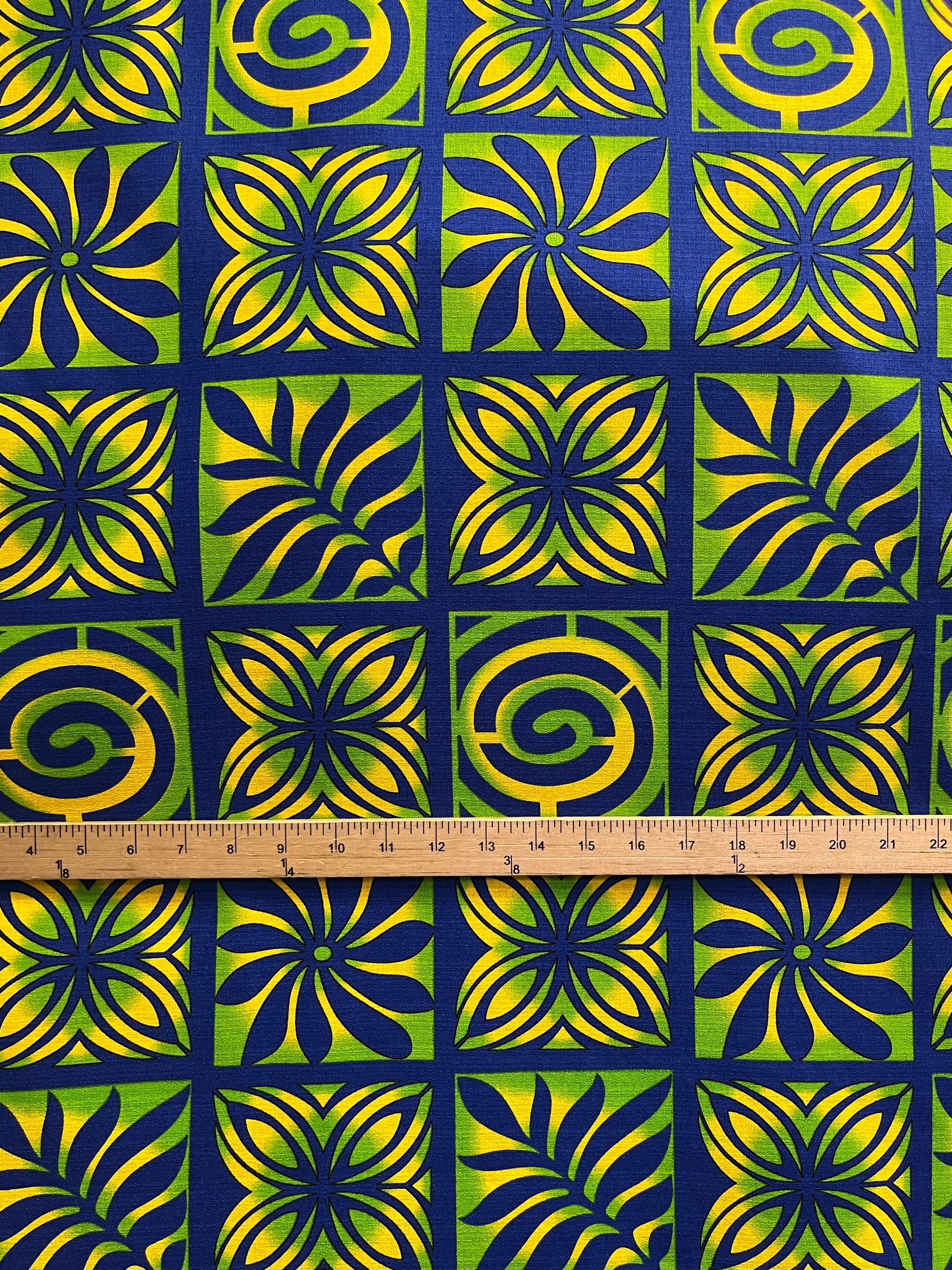 Traditional Polynesian Tapa checkered design Fabric| Cotton Light Barkcloth