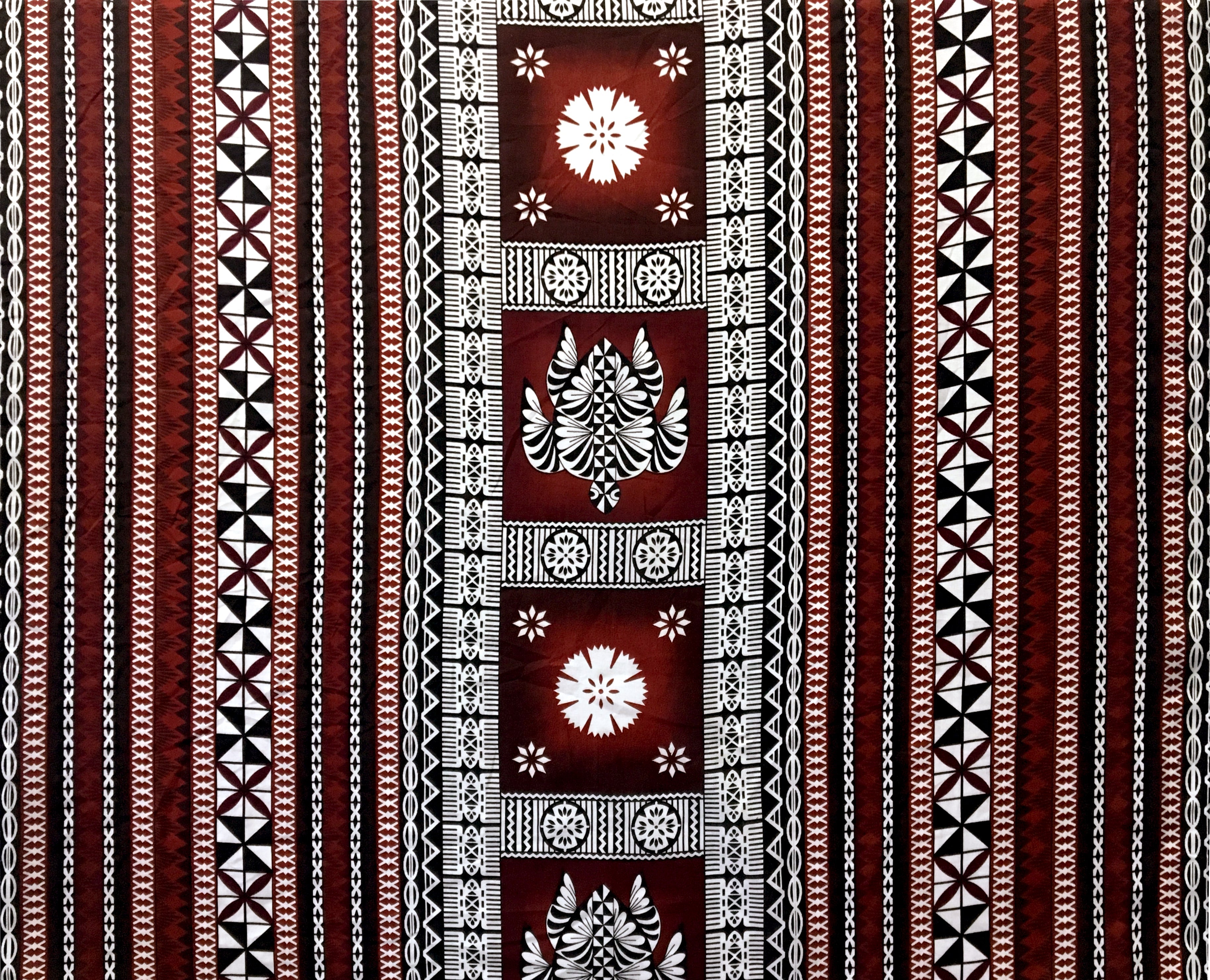 Fiji Turtle Border Poly Linen Fabric | Islands Fabric