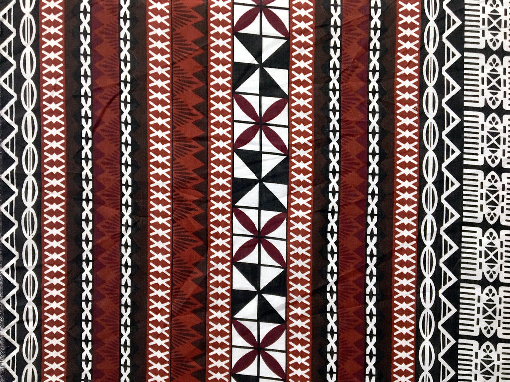 Fiji Turtle Border Poly Linen Fabric | Islands Fabric