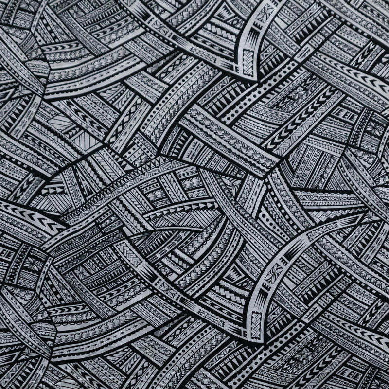 Traditional Polynesian Tattoo Polyester Fabric | Islands Fabric