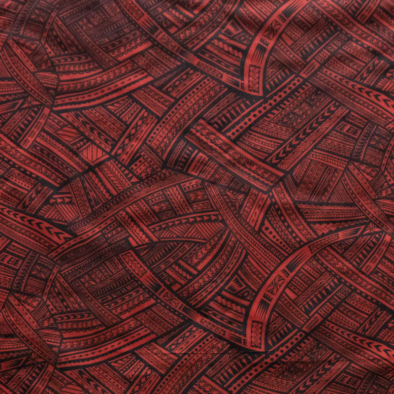 Traditional Polynesian Tattoo Polyester Fabric | Islands Fabric
