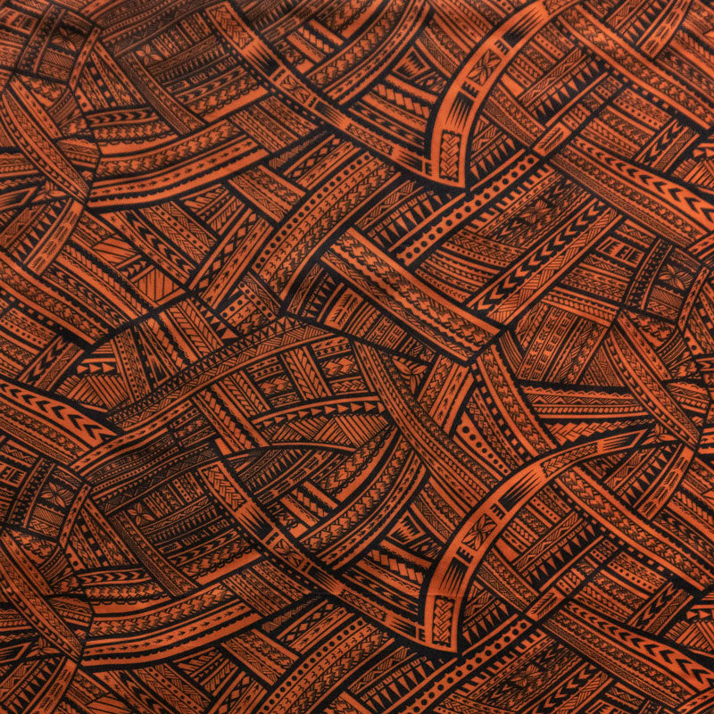 Traditional Polynesian Tattoo Polyester Fabric | Islands Fabric