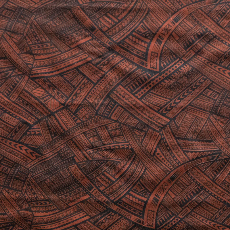 Traditional Polynesian Tattoo Polyester Fabric | Islands Fabric