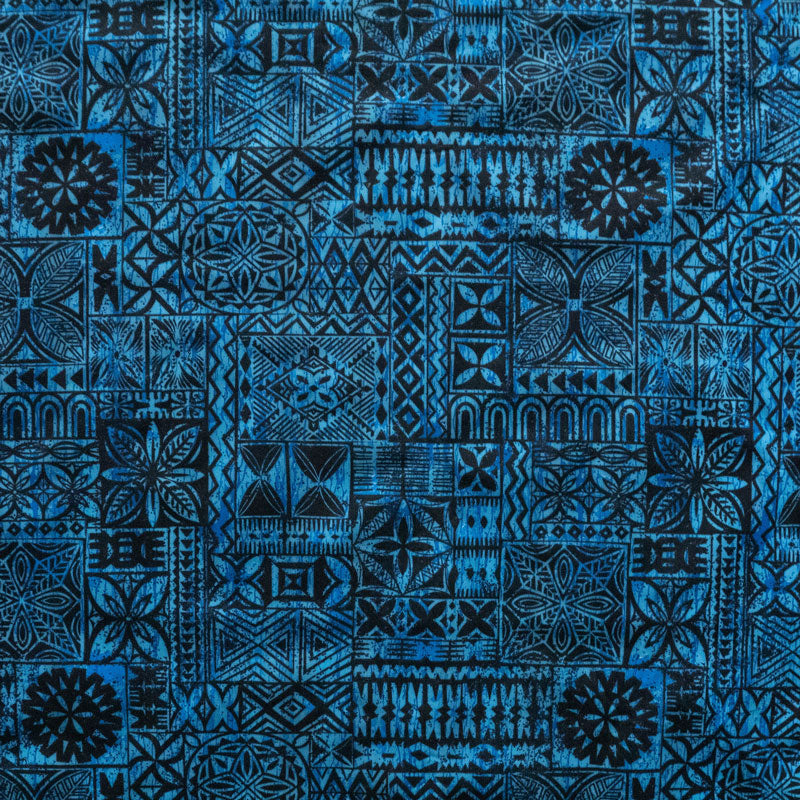 Traditional Polynesian Tapa design Polyester Fabric | Islands Fabric