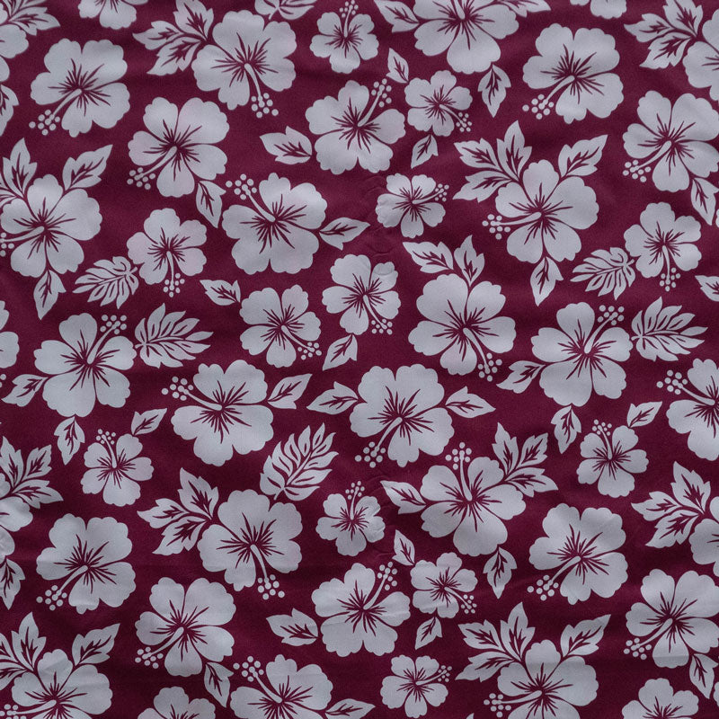 Hibiscus Flower Polyester Fabric | Islands Fabric