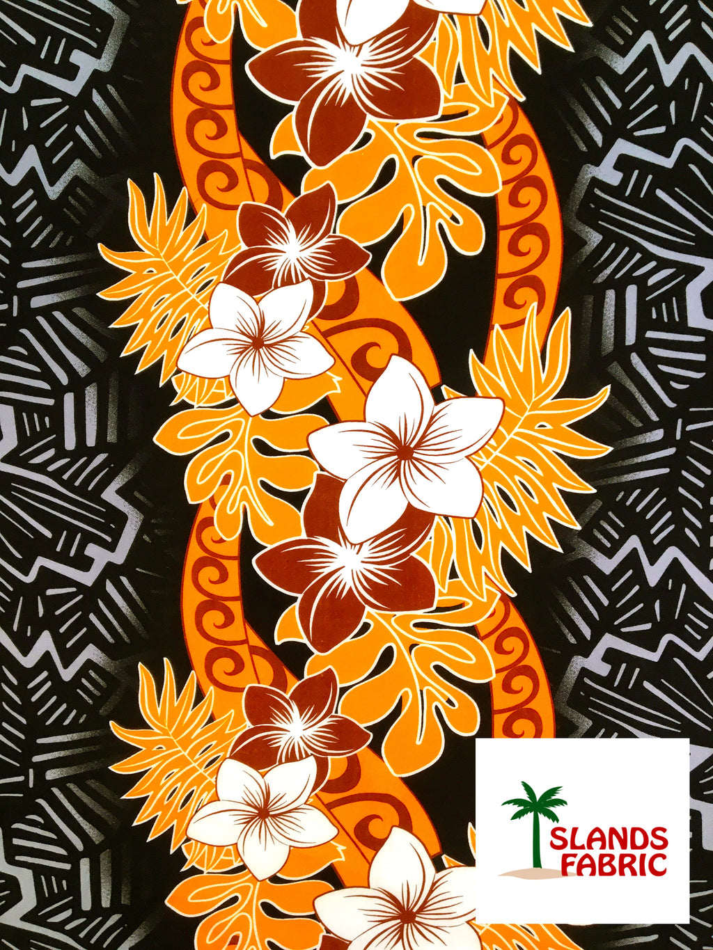 Triple Tropical Border Rayon Fabric | Islands Fabric