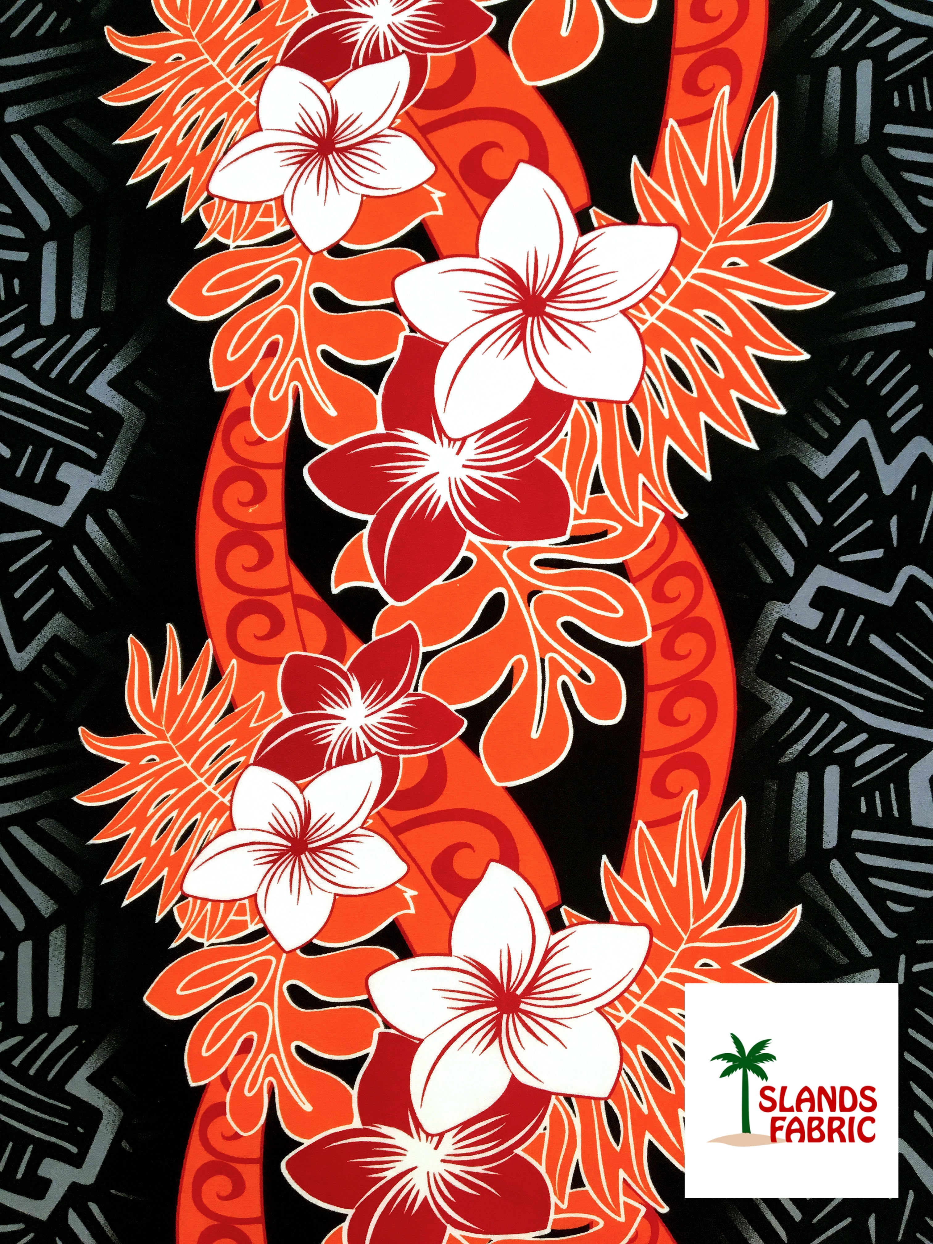 Triple Tropical Border Rayon Fabric | Islands Fabric