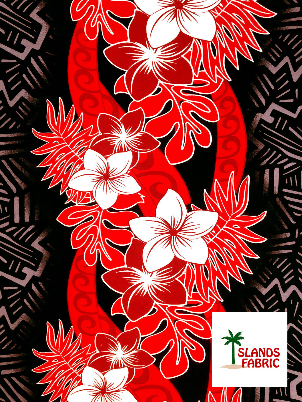 Triple Tropical Border Rayon Fabric | Islands Fabric