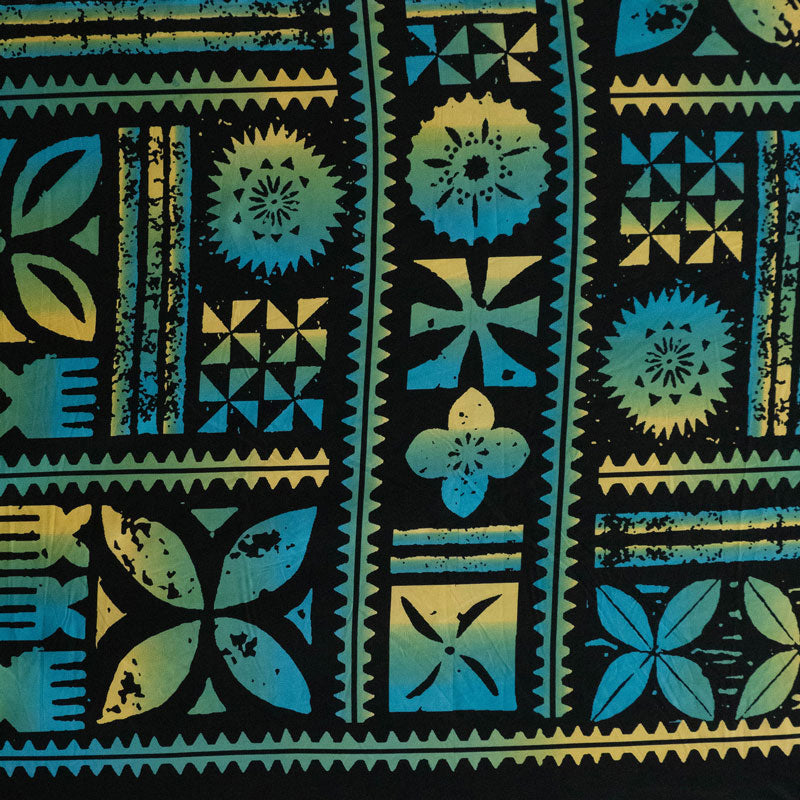 Traditional Polynesian Tapa design Peachskin Fabric | Islands Fabric